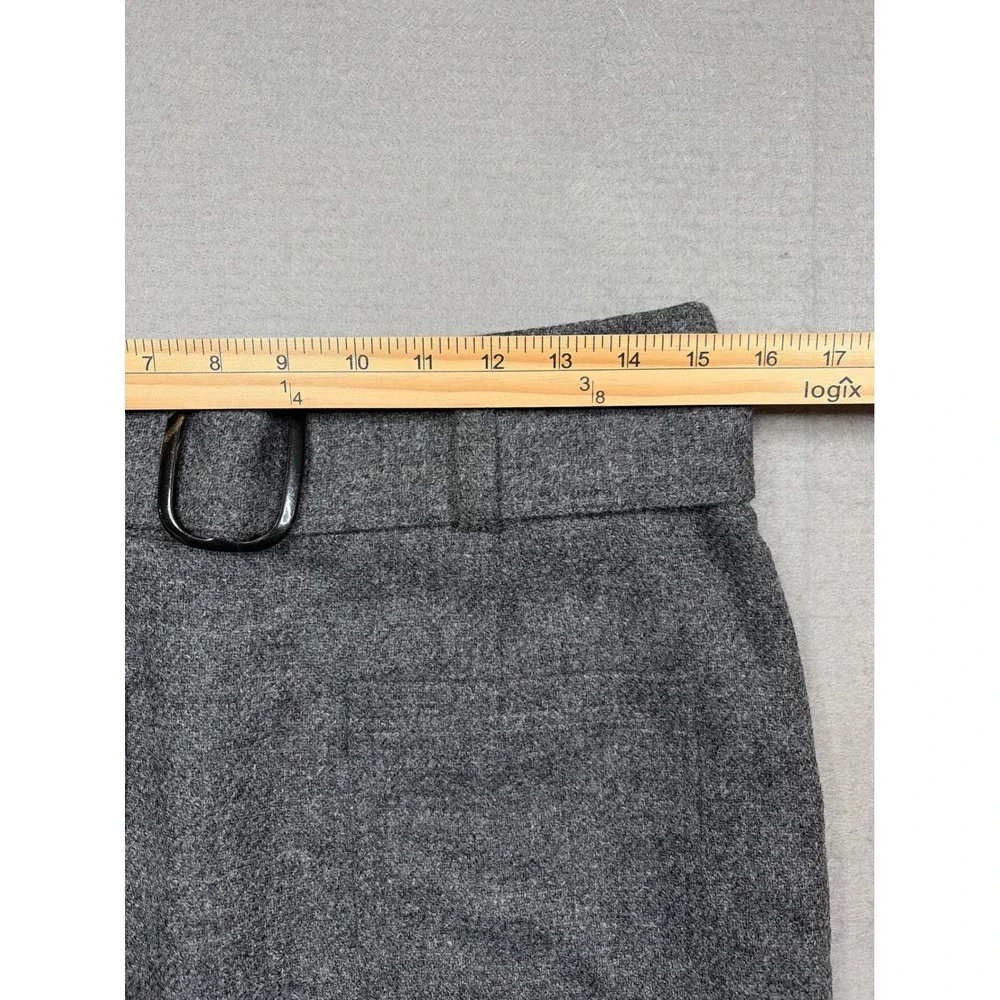 Sezane Grey Virgin Wool Tweed Belted Mini Skirt‎ Size 40 US 8